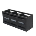 Wooden Cutlery Holder with 3 Compartments – Space-Saving Design Kitchen Utensil Holders