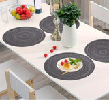 6pcs Elegant Round Woven Placemats Durable and Washable