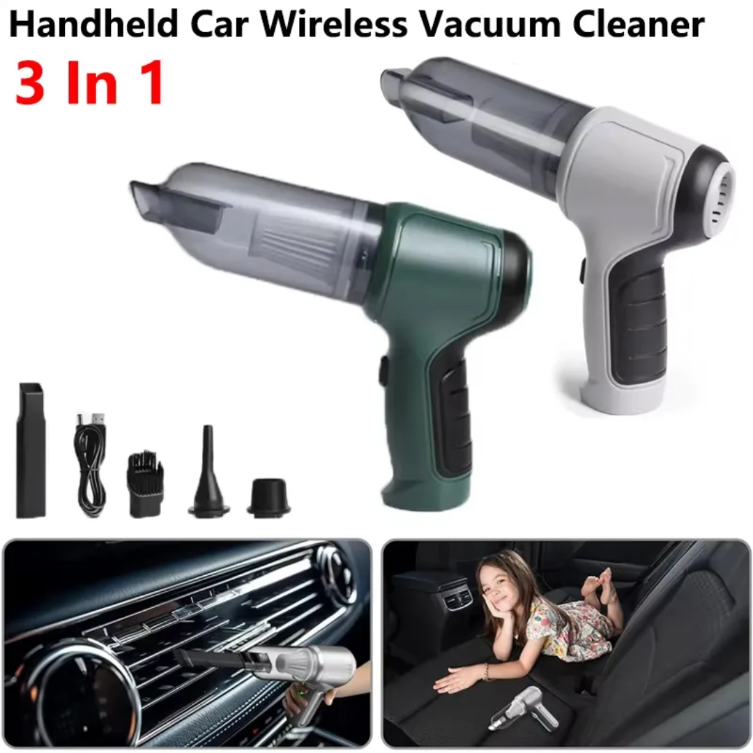 2 in 1 Wireless Car Vacuum Cleaner High Suction & Portable Handheld Dust Remover