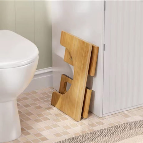 Foldable Wooden Toilet Feet Stool Office Foot Rest Stepped Stool