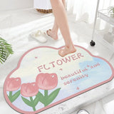 Bathroom Diatom Anti-slip Mat 60x40cm Quick Drying Water Absorption