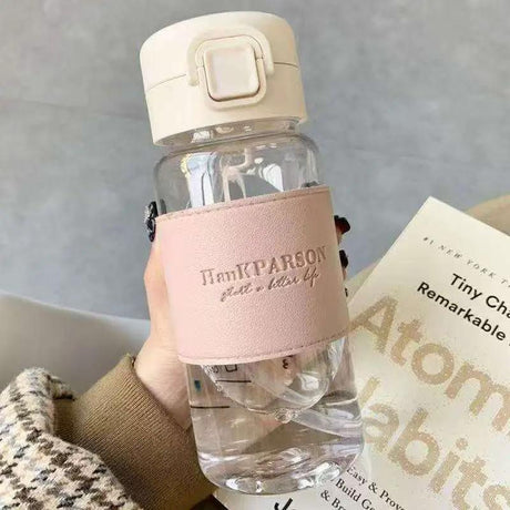 Acrylic Water Bottle With Straw 500ml Durable For Gym Goers Kitchenware Water Bottles
