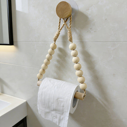 Boho Wooden Bead Toilet Paper Holder Toilet paper holder Toilet Paper Holders
