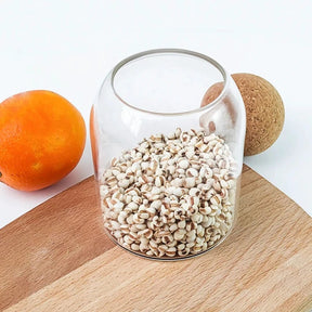 3pc Glass Storage Jars with Cork Lids Storage jar Food Storage Containers