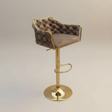 Luxury Braided Velvet Adjustable Bar Stool