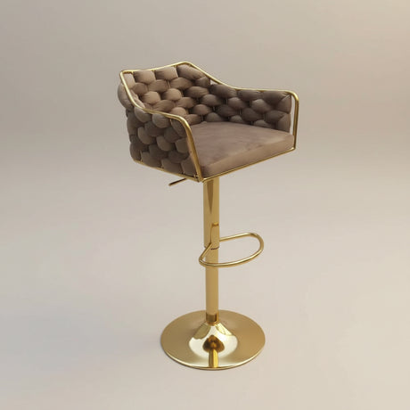 Luxury Braided Velvet Adjustable Bar Stool