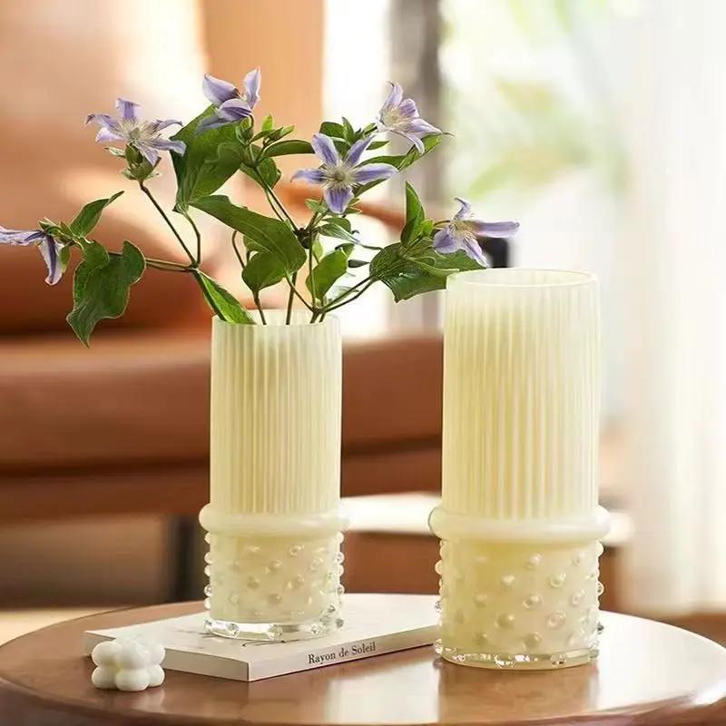 Ribbed Glass Flower Vase Flower vase Vases