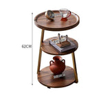 3 Tier Wooden Side Table Multipurpose Shelf Display Stand