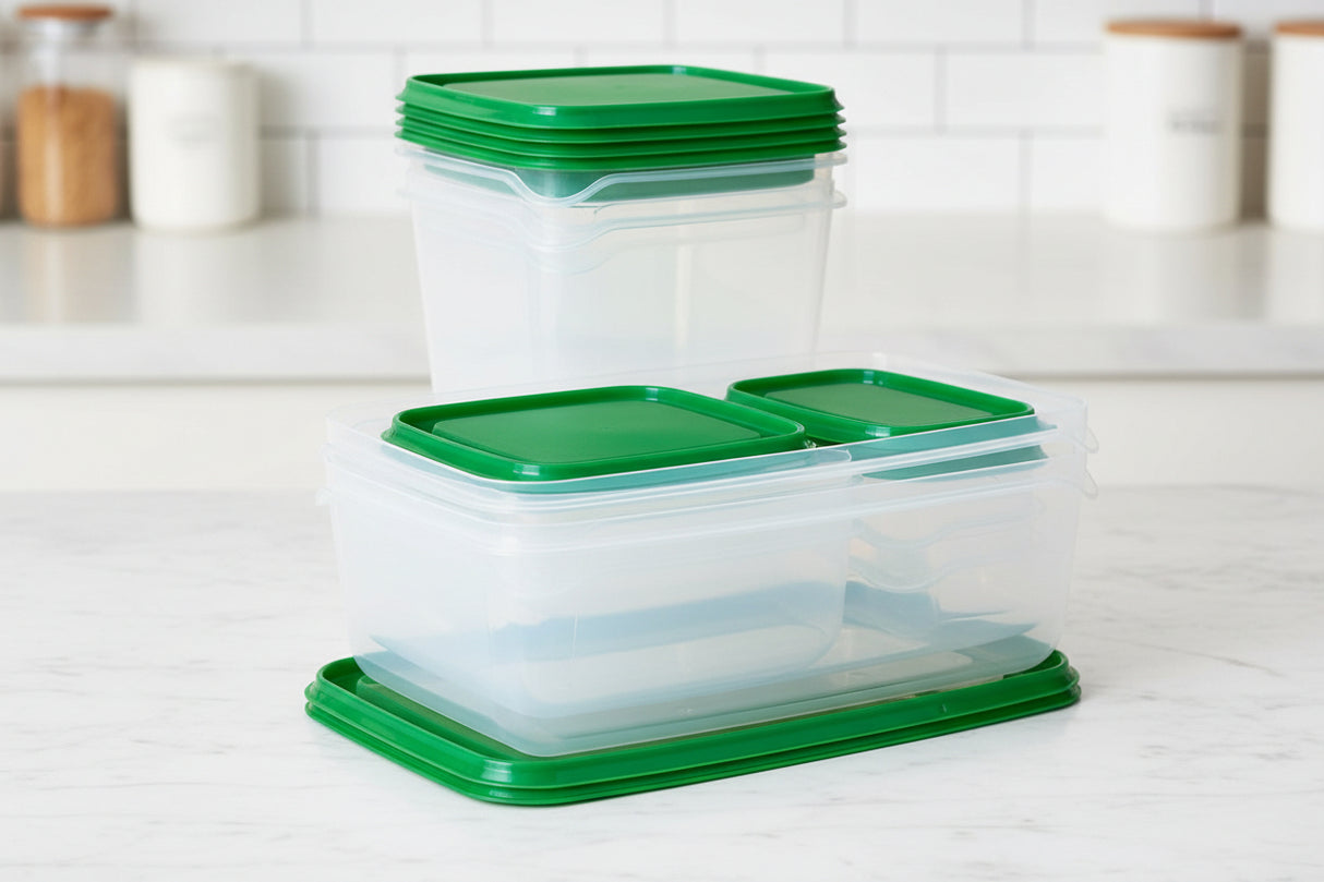 17pcs Food Storage Boxes with Lids – Stackable Meal Prep Containers
