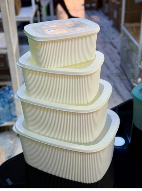 4pcs Multipurpose Storage Containers – Leak Proof and Microwave Safe