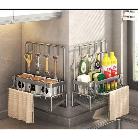 Wall-Mounted Sink Tidy – Dual-Use Organizer for Kitchen Essentials- Furaha Finds Kenya