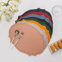 Nordic Leather Anti-Slip Table Mats – Heat Resistant PVC Placemats Set of 6 Tablemats Placemats