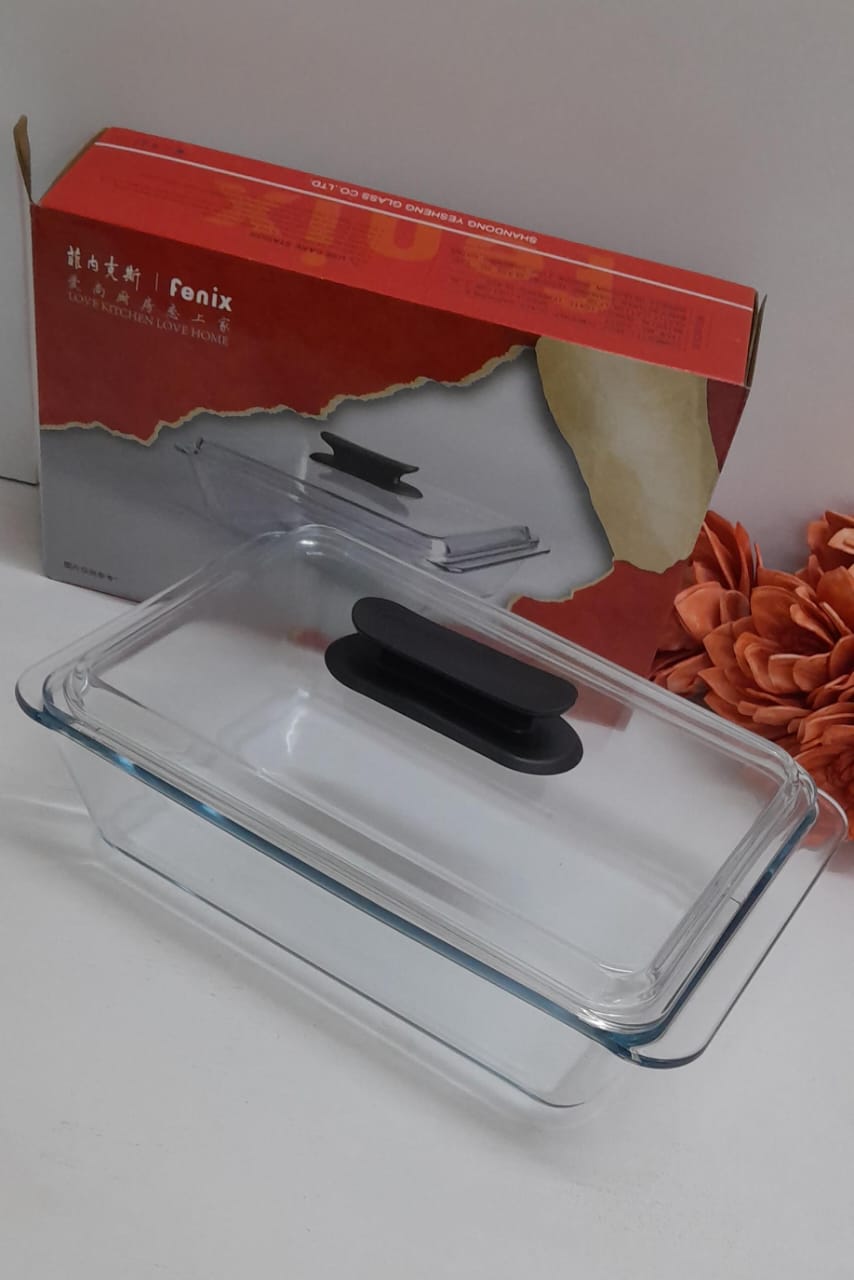 Glass Casserole Baking and Storage Tin with Lid