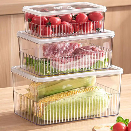 3 Pc Acrylic Fridge Organizer Set Fridge organizer Kitchen Organizers