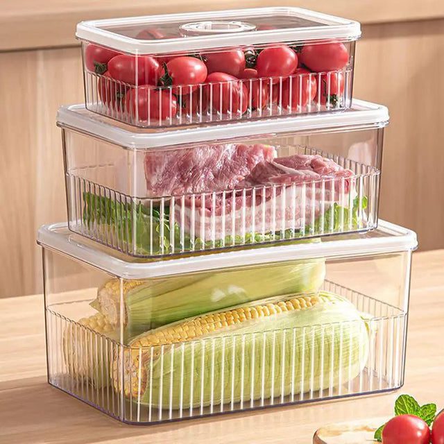 3 Pc Acrylic Fridge Organizer Set Fridge organizer Kitchen Organizers