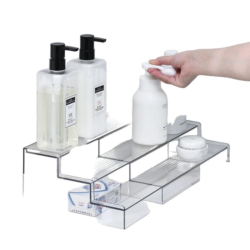 3-Tier Expandable Acrylic Rack – Water Resistant Storage Hooks & Racks