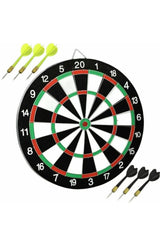 Classic Dart Board Set with 2 Pairs of Arrows Indoor Game for All Ages