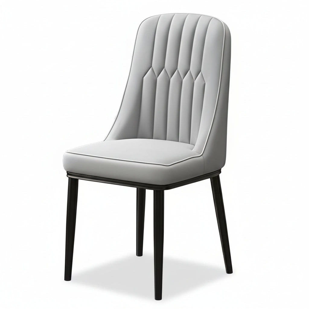 Microfibre Dining Chair – Soft Upholstered Comfort Seating (Brown)