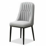 Microfibre Dining Chair – Soft Upholstered Comfort Seating (Brown)