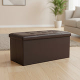 Leather Ottoman Storage Box Benches & Ottomans Ottomans