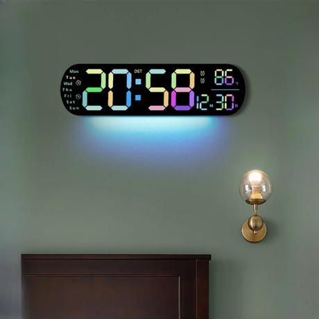 High Quality Smart LED Digital Wall Clock Modern & Functional Time Display.- Furaha Finds Kenya
