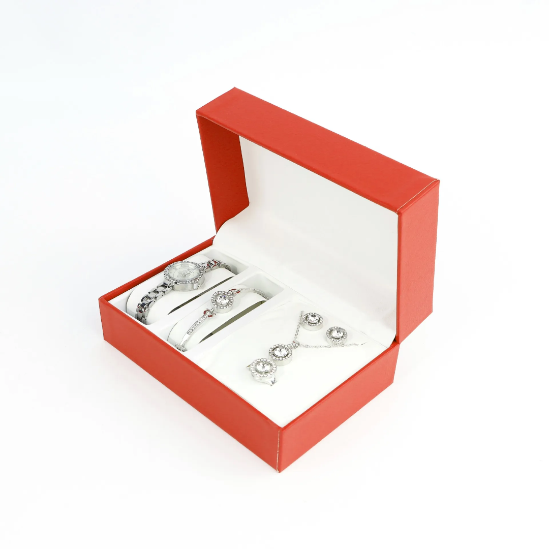 Luxury Ladies Watch and Jewelry Gift Set in Premium Box