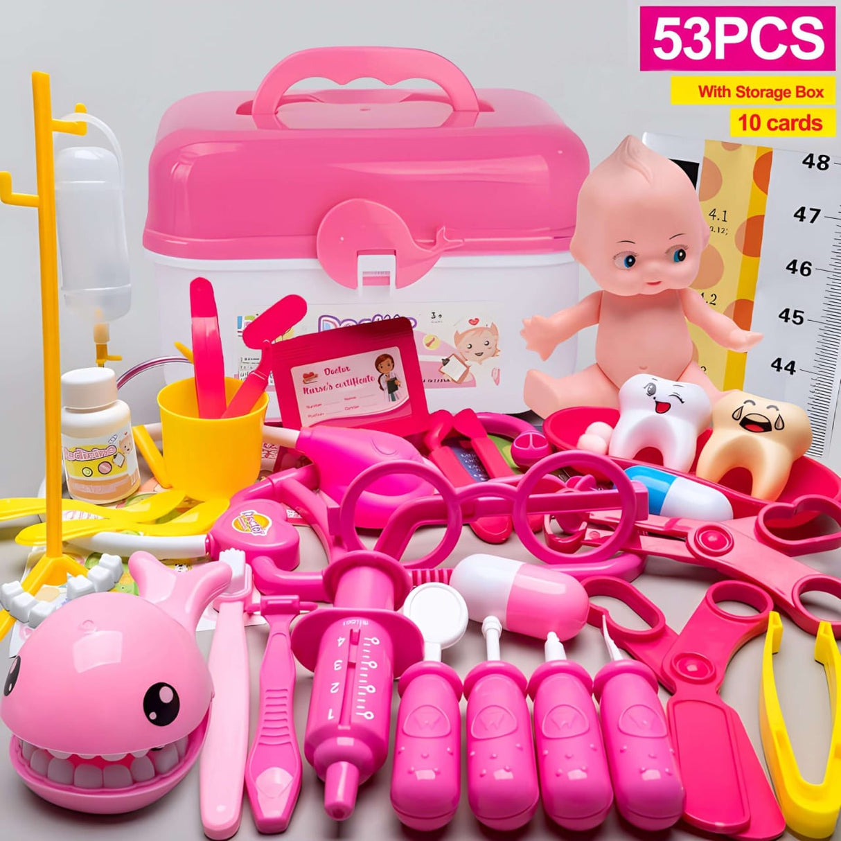 53pcs Children Doctor Playset Simulation Medical Kit for Boys and Girls