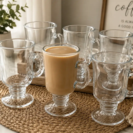 Irish Coffee Glass Cups Irish glass Coffee & Tea Sets
