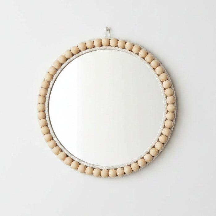 Boho Beaded Round Mirror & Tray Mirror Mirrors