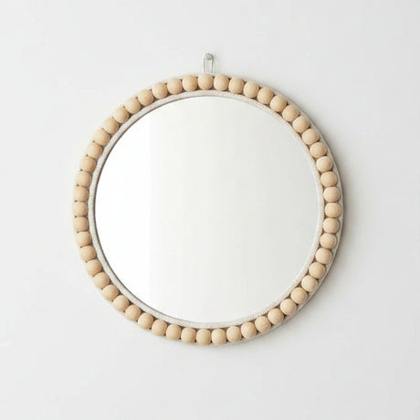 Boho Beaded Round Mirror & Tray Mirror Mirrors