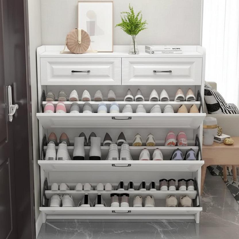 Bucket Flip Shoe Cabinet Space Saving Multi Layer Shoe Storage