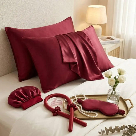 7 in 1 Ladies Sleeping Silk Night Set Sleepwear & Loungewear