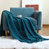Knitted Tassel Throw Blanket Acrylic Cashmere Decorative Sofa and Bed Shawl