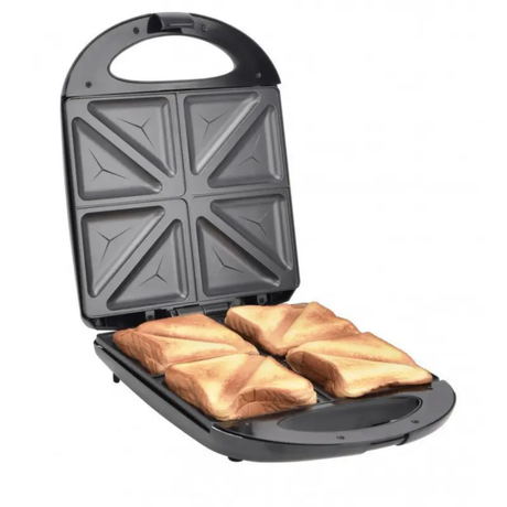 Rashnik RN 1711 Sandwich Maker 4 Slice, Nonstick Plates, Cool Touch Handle.