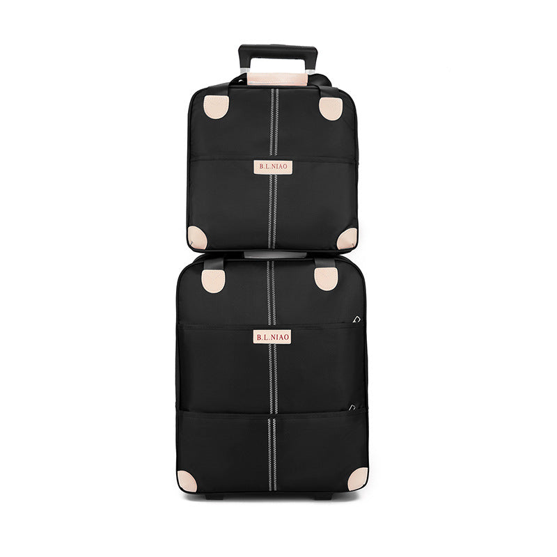 2-in-1 Waterproof Trolley Travel Suitcase Bag Set