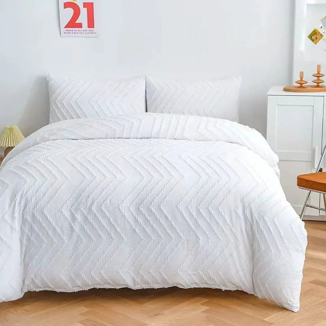 7x8 Tufted Cotton Duvet Cover Set duvet covers Duvet Covers