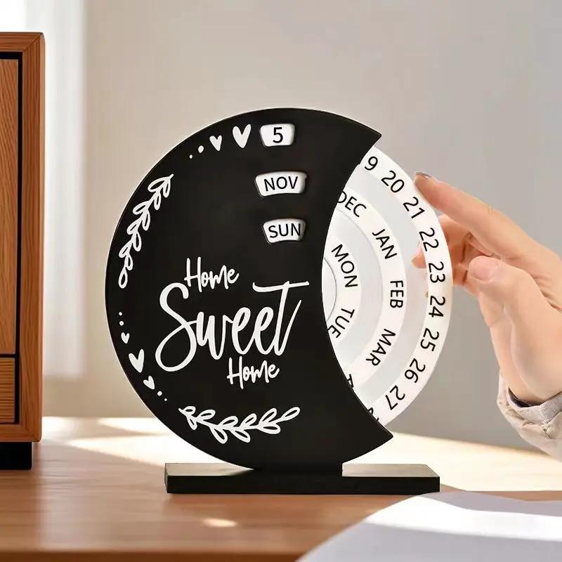 Perpetual Wooden Desk Calendar Perpetual calendar Desk Calendars