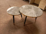 Twin Nesting Tables Modern Space-Saving Side Table Set
