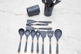 11pcs Kitchen Silicone Spoon Set with Wooden Handles Kitchen accessories Kitchen Utensil Sets