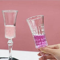 Pure Crystal Goblet Champagne Flute Glass - Set of 6 Pure Crystal Champagne Flute Glass