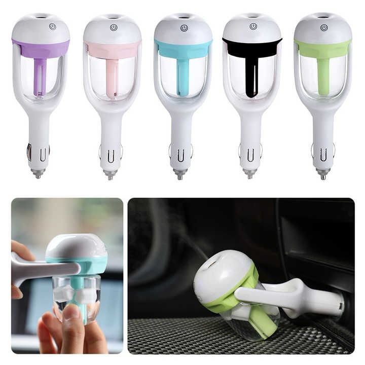 Car Humidifier Essential Oil Diffuser with Cool Mist and 12V Charging Port