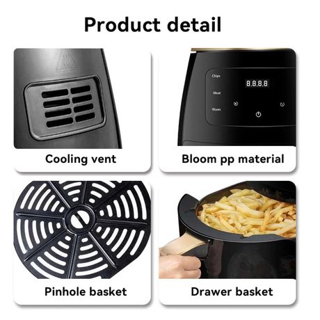 Ailyons AF-389 Digital Air Fryer with Large Capacity, LED Display & 1-Year Warranty- Furaha Finds Kenya