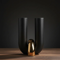 Noir Curve Ceramic Vase Decorative Accent Vases