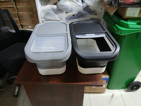 Collapsible Cereal Storage Container 14L Capacity, Space Saving Design, Available in Black- Furaha Finds Kenya