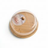 Rectangle Bamboo Food Tray With Acrylic Lid 28cm For Home Kitchenware Serving Trays