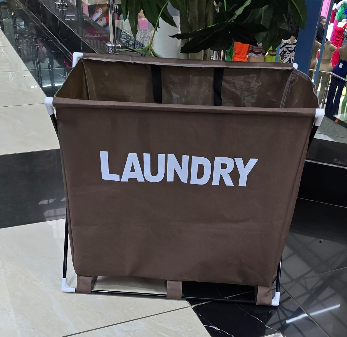 Foldable Laundry Basket Oxford Cloth with Aluminium Frame