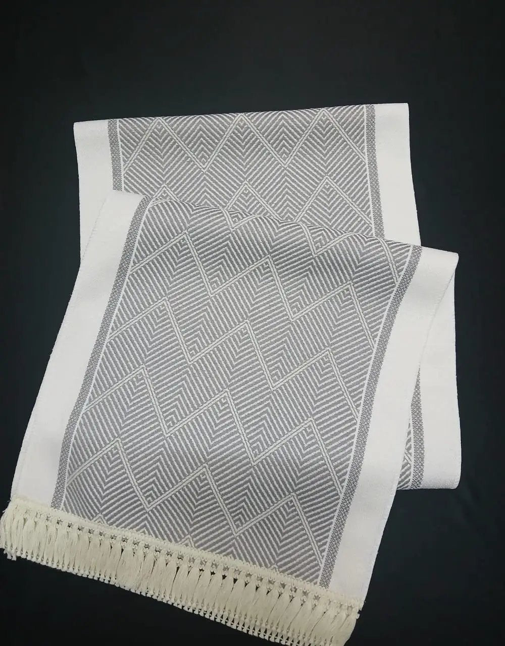 Geometric Tassel Table Runner Table runner Table Runners