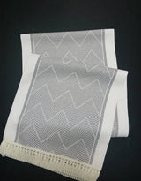 Geometric Tassel Table Runner Table runner Table Runners