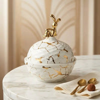 Marble Ceramic Round Butter Container Butter dish Butter Dishes