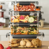 4pc Set Transparent Sealed Refrigerator Large Capacity Food Container Set Food containers Food Storage Containers